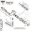 Trevi Idealux 712 Exposed Shower Valve Spare Parts